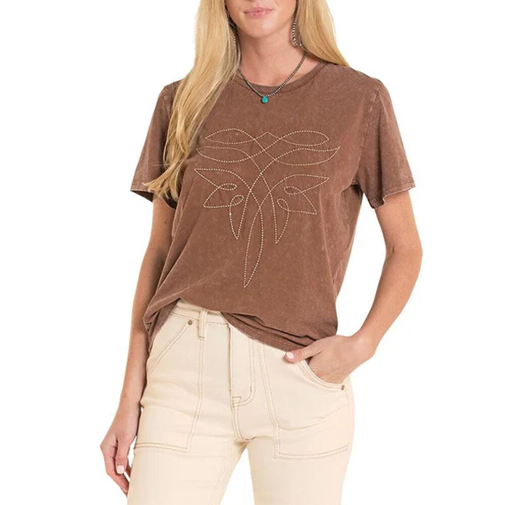 image of Women's Boot Stitch Short Sleeve Shirt