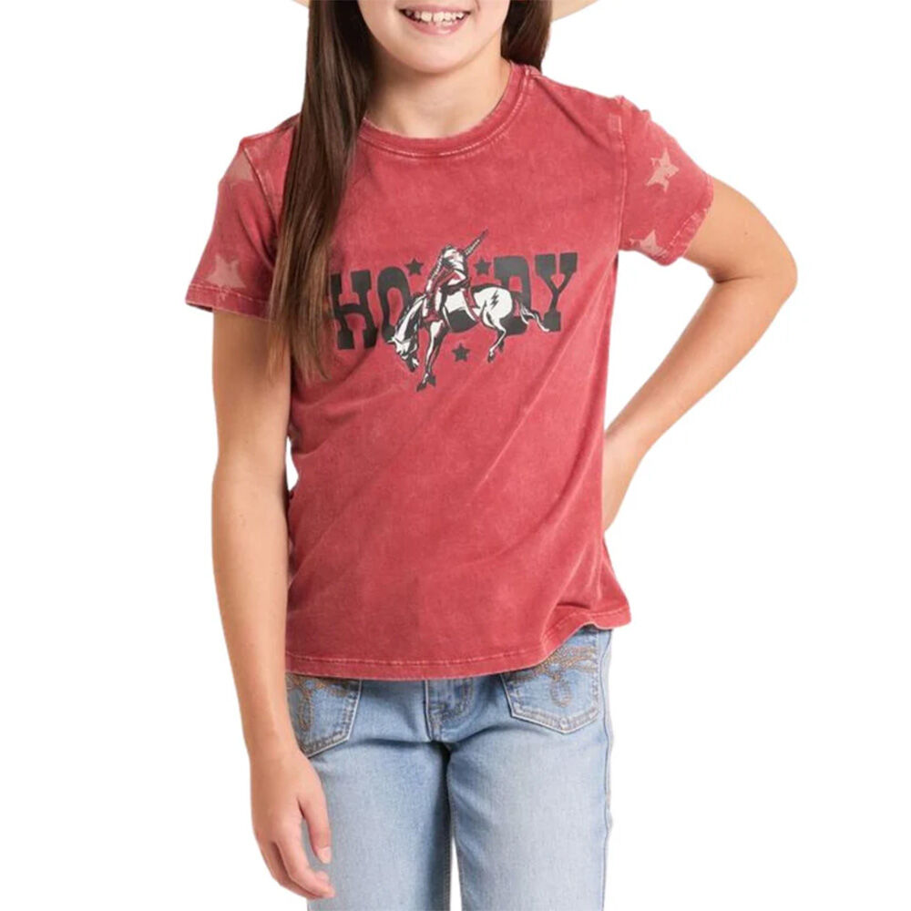 image of Girls' Howdy Graphic Short Sleeve T-Shirt