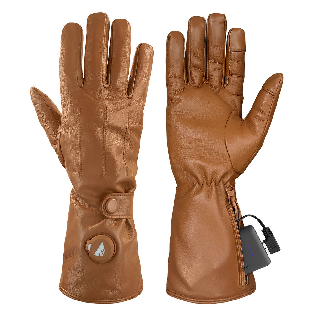 image of Men's ActionHeat 5V Battery Heated Leather Dress Glove