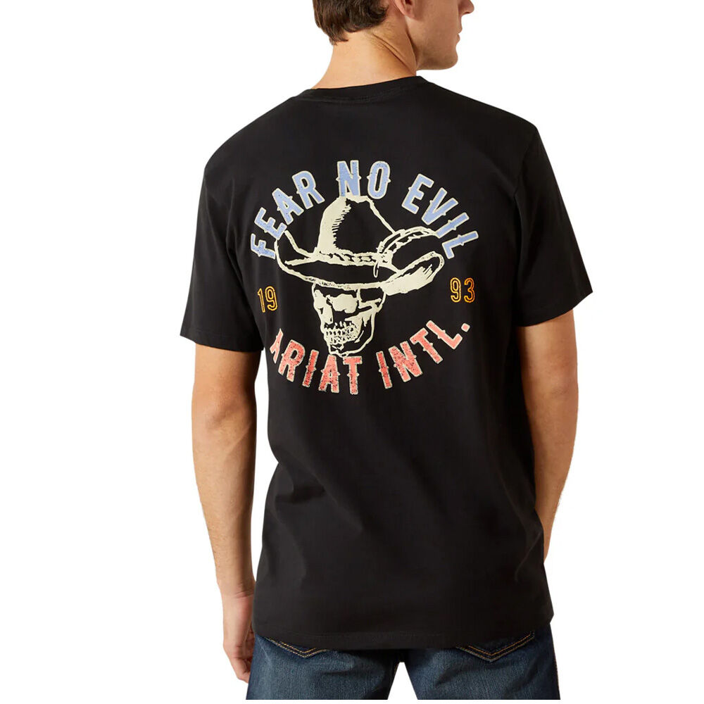 image of Men's Stitched Skull Logo Graphic Short Sleeve T-Shirt