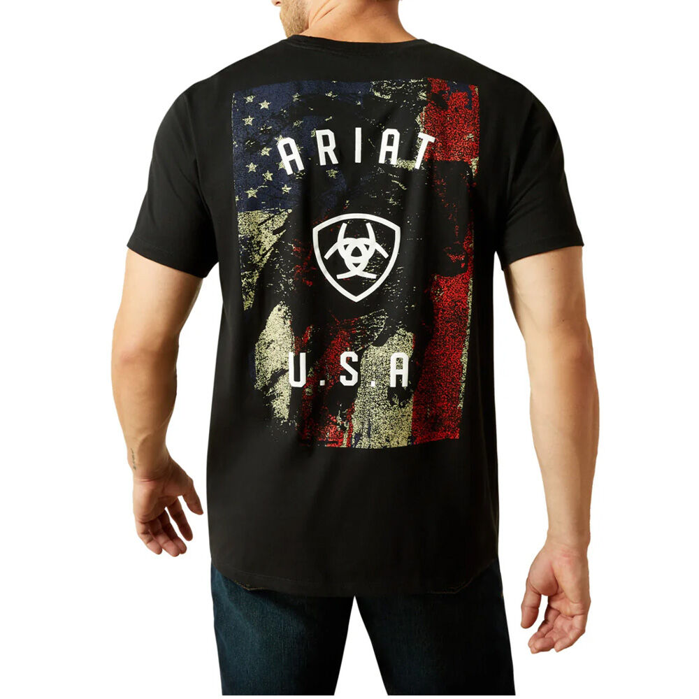 image of Men's Faded Bull Logo Graphic Short Sleeve T-Shirt