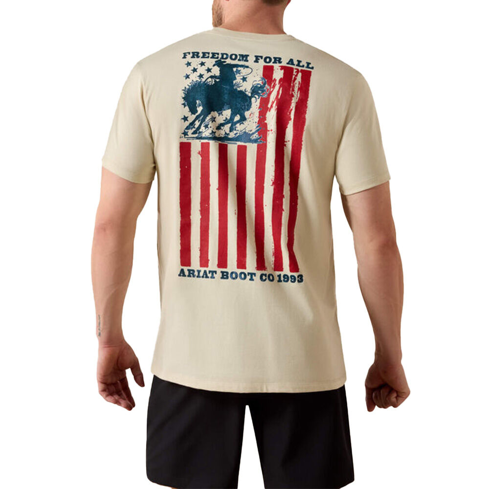 image of Men's Split Freedom Painted Short Sleeve T-Shirt