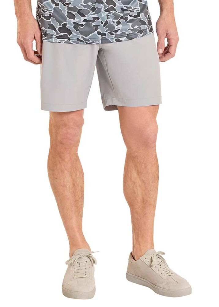 image of Men's Solid Chino Shorts, Light Gray
