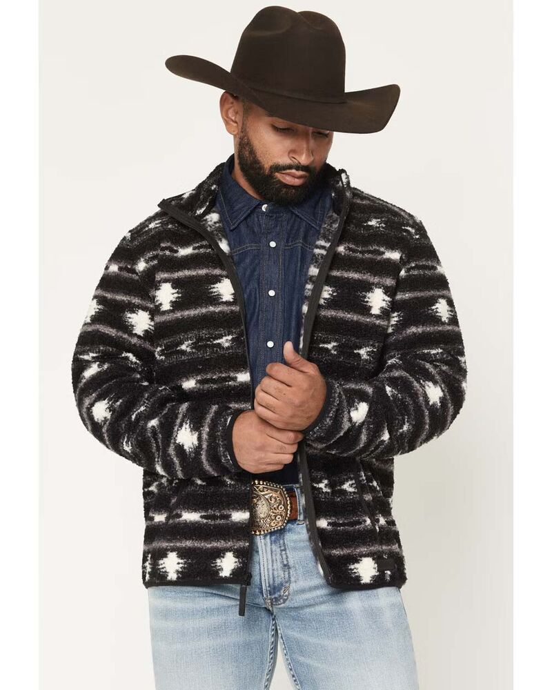 image of Men's Aztec Berber Jacket, Charcoal