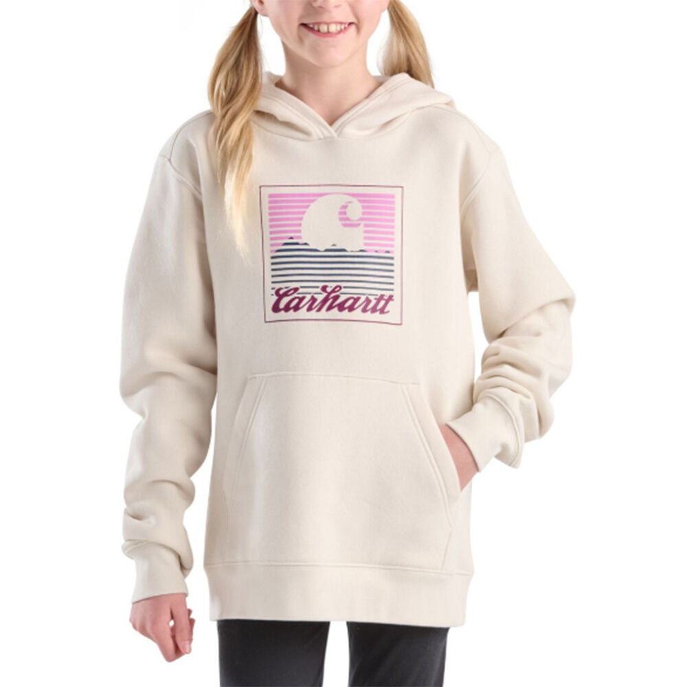 image of Girl's Long Sleeve Graphic Hoodie
