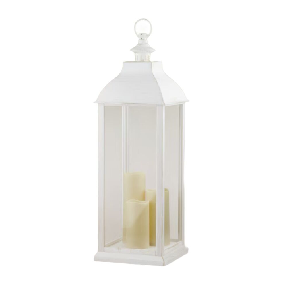image of Candlelit Lantern, White