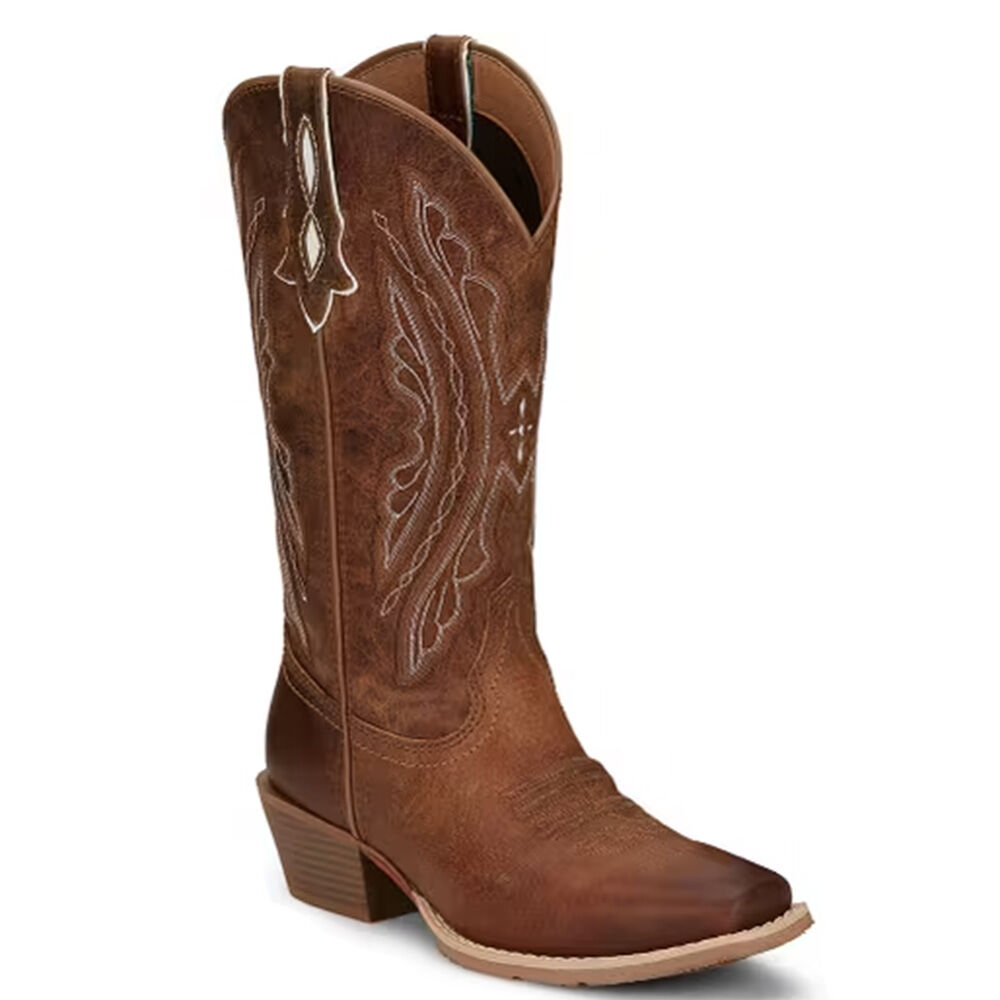 image of Women's 12 in Rein Square Toe Western Boot- Waxy Tan