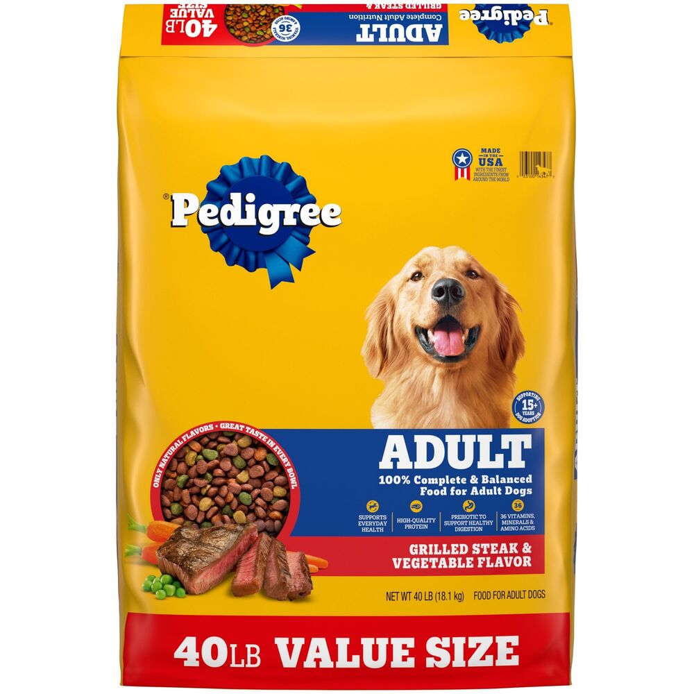 image of Complete Nutrition Adult Dry Dog Food, Grilled Steak and Vegetable, 40 lb Bag