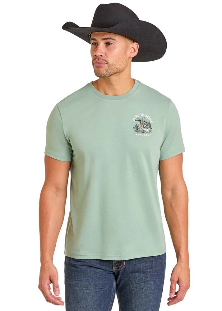 image of Men's Graphic Short Sleeve Shirt, Green