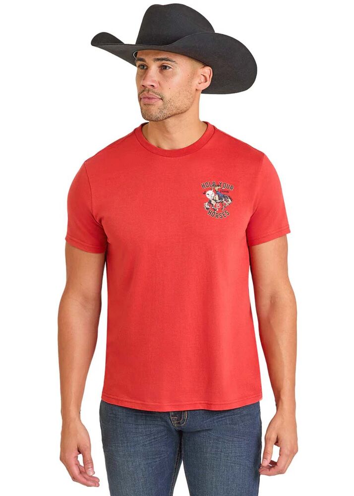image of Men's Graphic Short Sleeve Shirt, Red