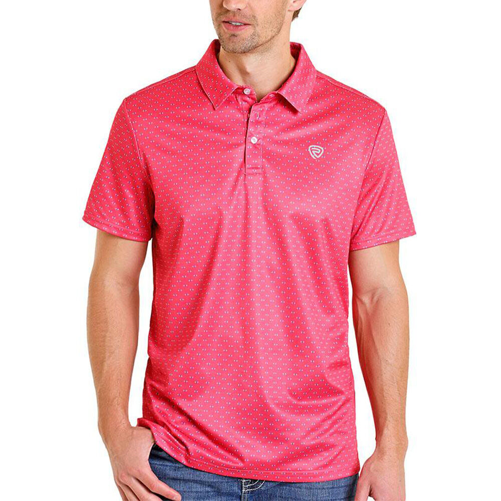 image of Men's Short Sleeve Geo Print Polo