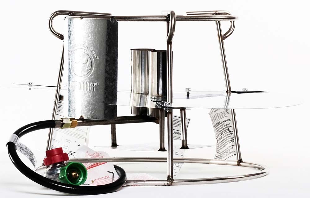 image of Stainless Steel Portable Propane Outdoor Double Jet Cooker Package, 12 in