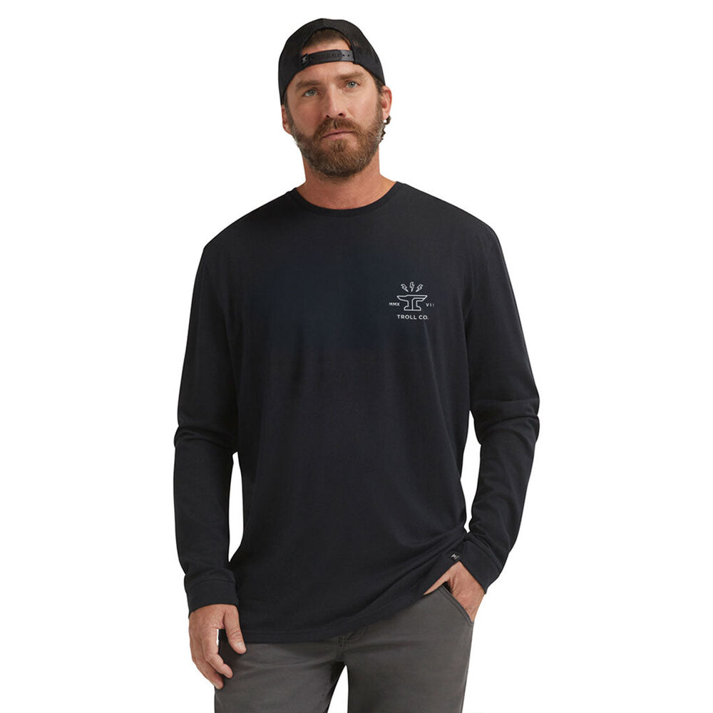 image of Men's DHCM Twisting Wrenches Long Sleeve Shirt, Black