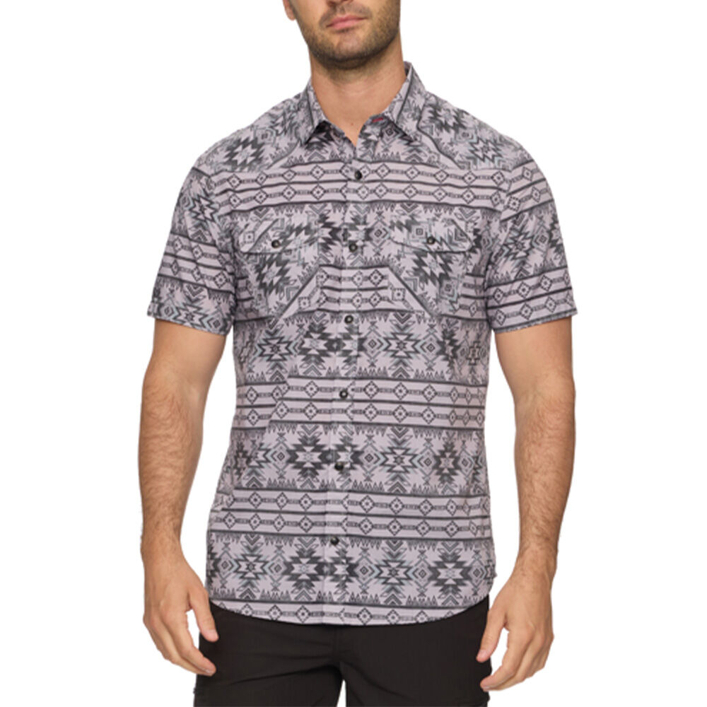 image of Men's James Short Sleeve Vintage Washed Western Shirt