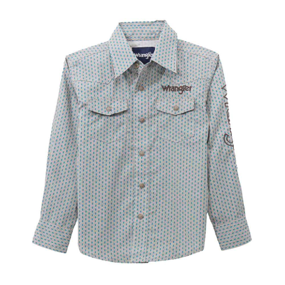 image of Boy's Logo Western Long Sleeve Shirt