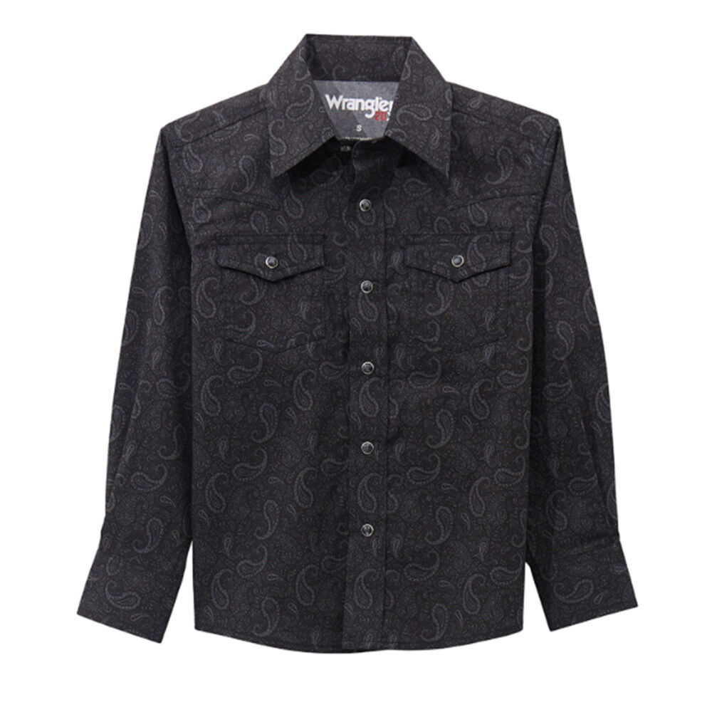 image of Boy's 20X Advanced Comfort Paisey Long Sleeve Shirt