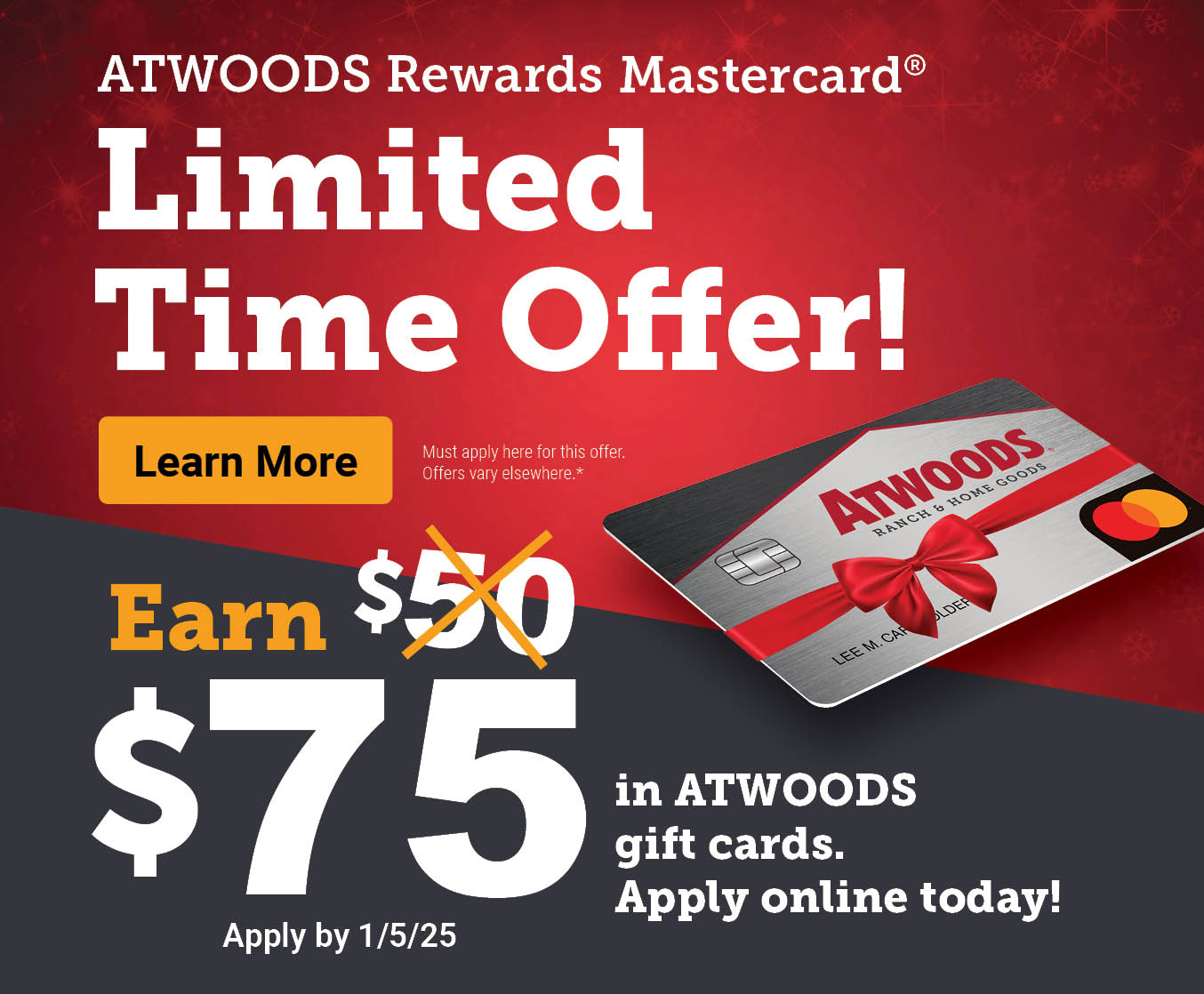 Atwoods Credit Card