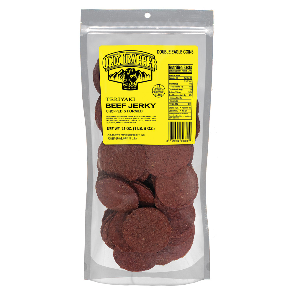 image of Double Eagle Beef Jerky Rounds- Teriyaki, 21 oz